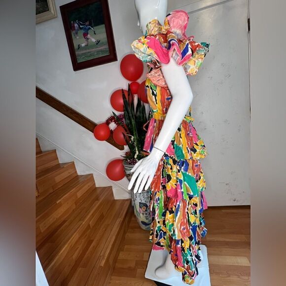 Love The Label
V Neck Ruffle Maxi Dress with Belt - Picture 3 of 8